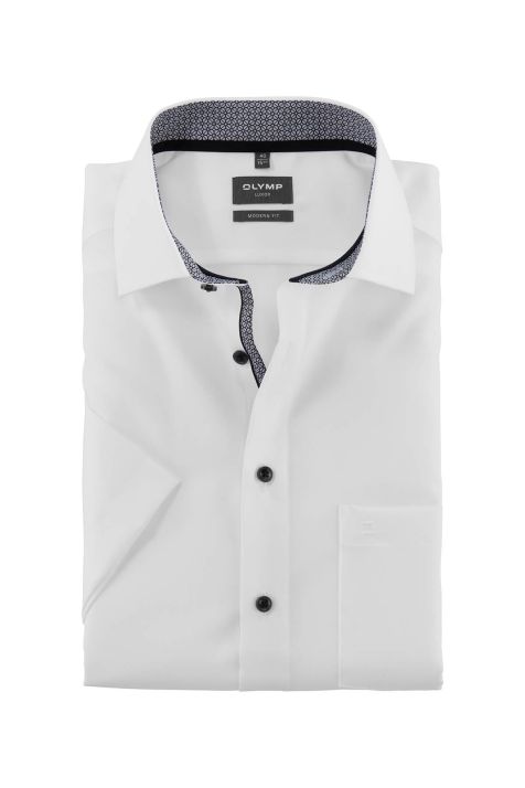 Men's Shirt Olymp Classic Plain collar French Short sleeve
