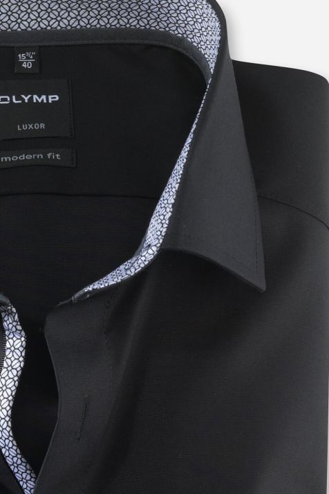 Hemd Herren Olymp Classic Bügelfreie Einfarbig kragen Italienisch Lange Ärmel