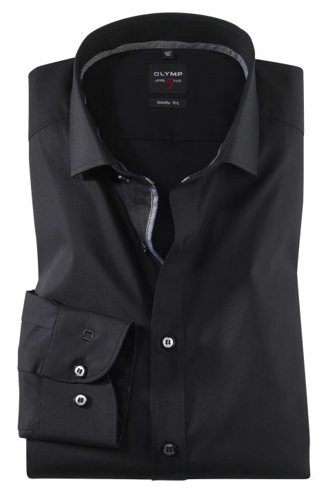 Men's Shirt Olymp Regular Plain collar Italian Long sleeve