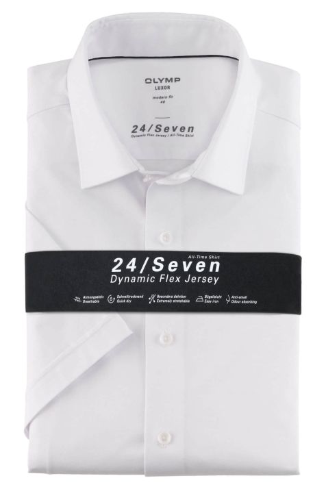 Men's Shirt Olymp Classic Plain collar Italian Short sleeve