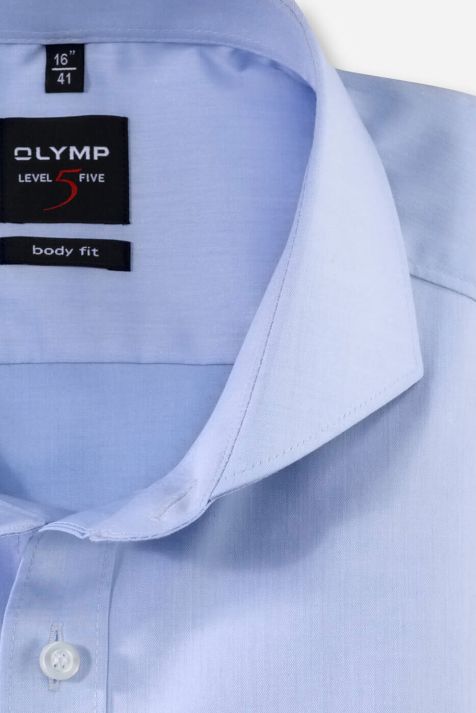 Chemise Homme Olymp Regular Uni col Italien Manche longue