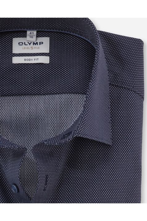 Chemise Homme Olymp Regular Uni col Italien Manche longue