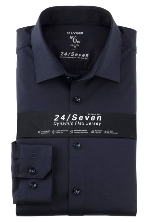 Men's Shirt Olymp Slim Plain collar French Long sleeve