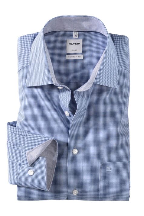 Camisa Hombre Olymp Comfort No Plancha Diseño  cuello Italiano Manga larga