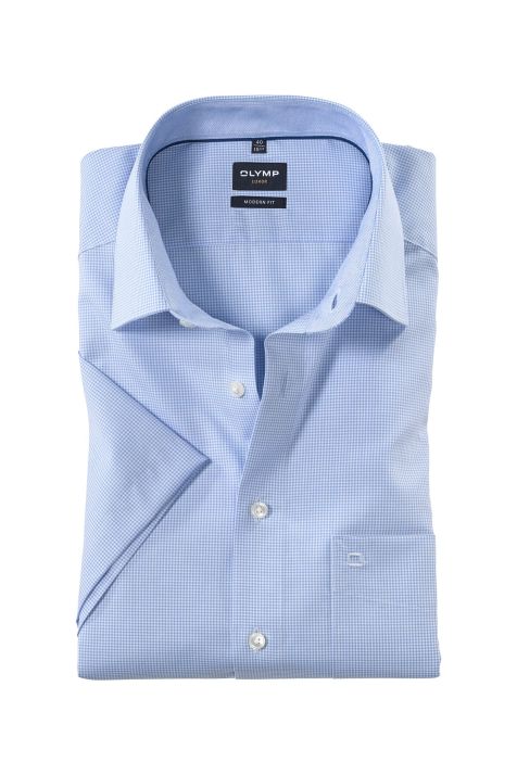 Men's Shirt Olymp Classic Check collar French Short sleeve