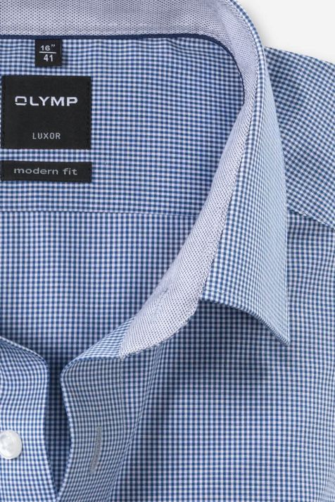 Men's Shirt Olymp Classic Not Iron Check collar Italian Long sleeve
