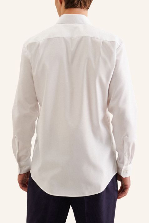 Men's Shirt Seidensticker Comfort Not Iron Plain collar Italian Long sleeve