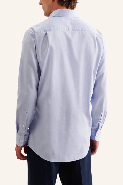 Hemd Herren Seidensticker Comfort Bügelfreie Einfarbig kragen Italienisch Lange Ärmel