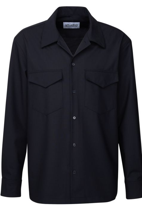 Chemise Homme Seidensticker Regular Sans Repassage Uni col Mao Manche longue