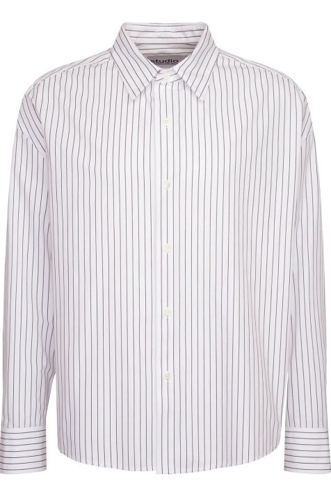 Camisa Hombre Seidensticker Comfort No Plancha Rayas cuello Italiano Manga larga