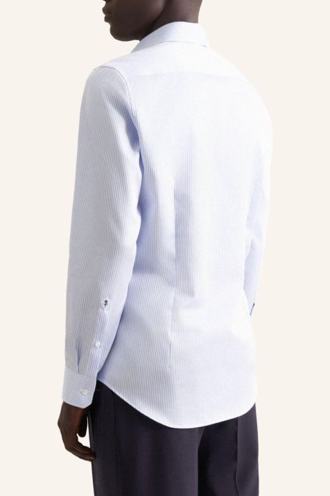 Men's Shirt Seidensticker Regular Not Iron Stripe collar Italian Long sleeve