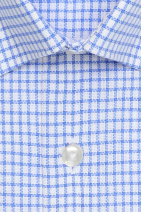 Men's Shirt Seidensticker Regular Not Iron Check collar Italian Long sleeve