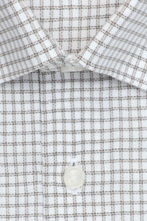 Men's Shirt Seidensticker Comfort Not Iron Check collar Italian Short sleeve