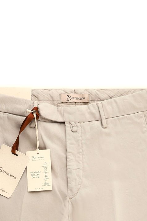 Men's Trouser B-Settecento Chino Slim Plain 97% cotton 3% elastan