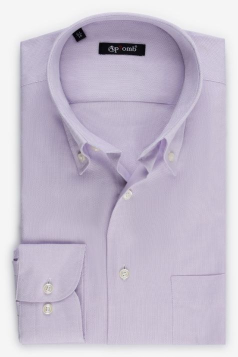 Men's Shirt Aplomb Classic Plain 100% cotton collar Button down Long sleeve
