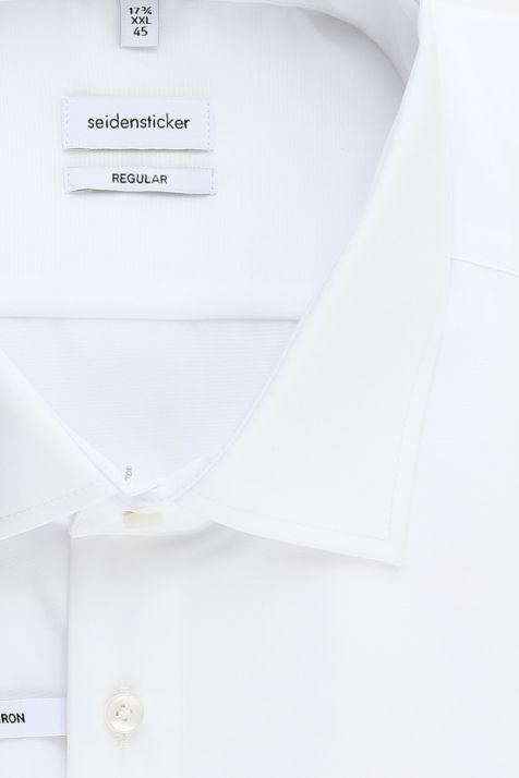 Men's Shirt Seidensticker Classic Not Iron Plain 100% cotton collar Italian Long sleeve