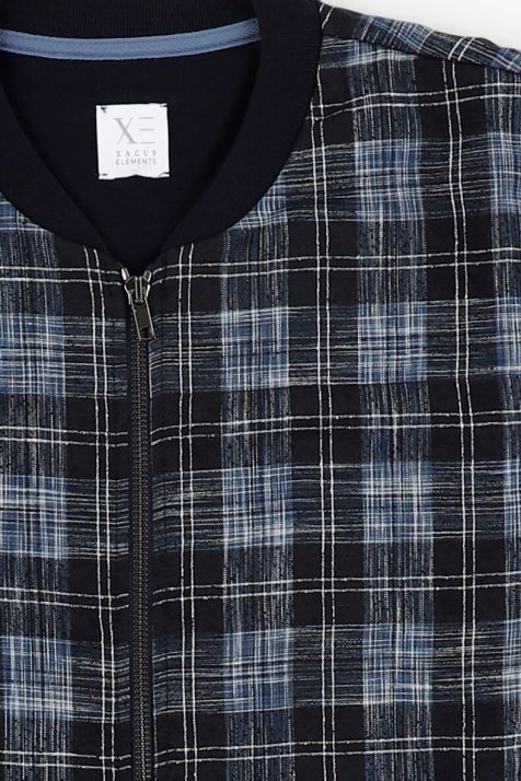 Pulls Homme Xacus veste Regular Carreaux 85 % coton, 10 % lin, 3 % polyamide