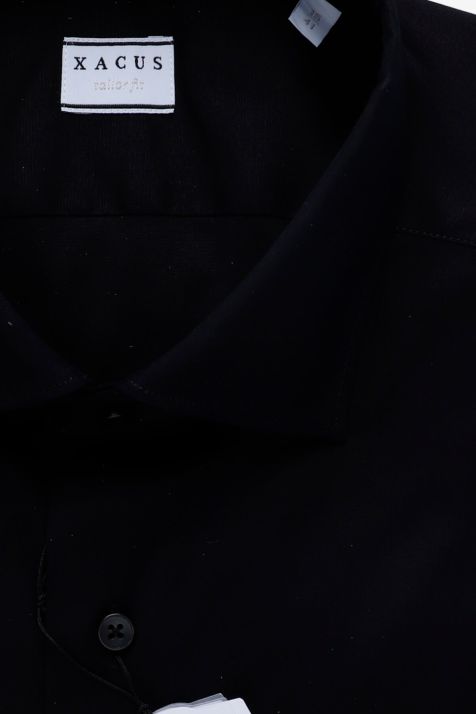 Camisa Hombre Xacus Regular Lisa 96% algodón 4% elastan cuello Francés Manga larga