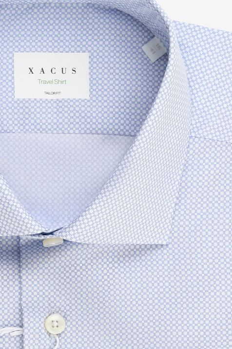 Camisa Hombre Xacus Regular No Plancha Diseño  100% algodón cuello Francés Manga larga