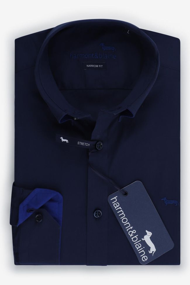 Shirt Harmont & Blaine Slim HARMONT-BLAINE-CNJ011-006459_BLU_815