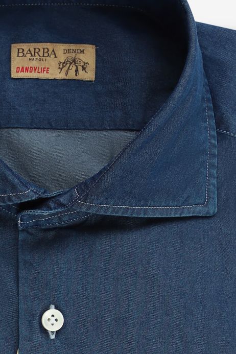 BORRIELLO NAPOLI Chemise En Coton à Rayures | Bleu | FR
