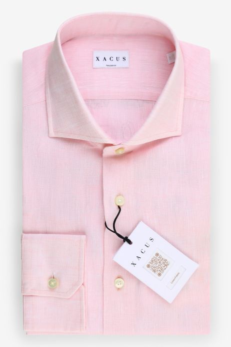 slim fit dress slacks Men's Slim Fit Cotton Convertible Cuff Dress Shirt in Pink 15½ 34/35 / Pink main image 1