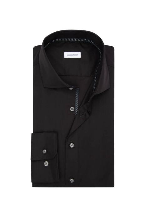 long sleeve black dress shirts The Von Solid Black 2XL / Solid Black