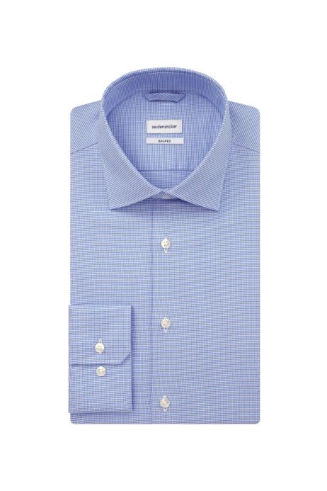 Camicia Seidensticker Uomo Business – Blu, Taglia 50 – Vestibilità Shaped, Facile Stiro - 2