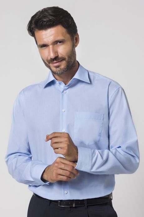 Camisa En Algodón Check De Corte Tándar (Malva Grisáceo) - Hombre
