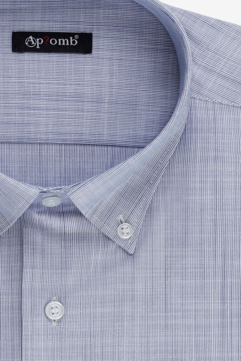 Camisa Hombre Aplomb Classic Rayas 100% algodón cuello Abotonado Manga larga