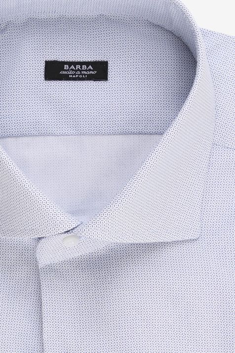 Men's Shirt Barba Regular Semi-plain 100% cotton collar French Long sleeve