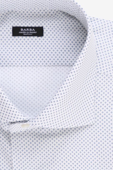Men's Shirt Barba Regular Semi-plain 100% cotton collar French Long sleeve