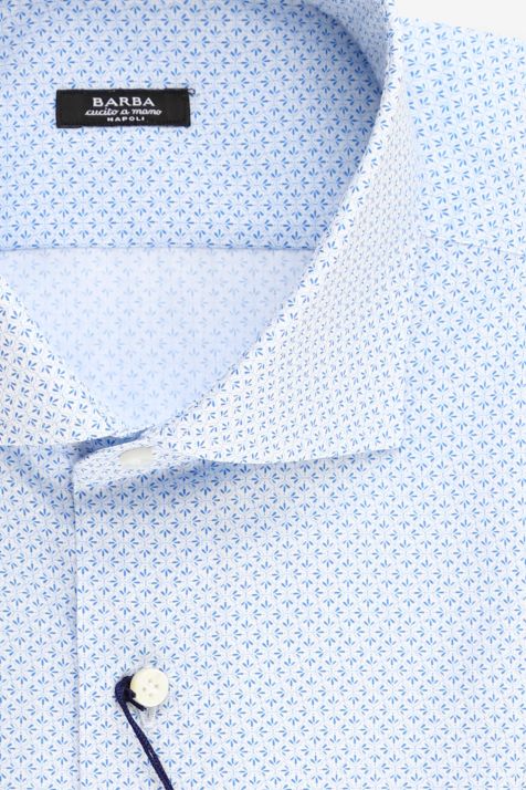 Men's Shirt Barba Regular Plain 100% cotton collar French Long sleeve