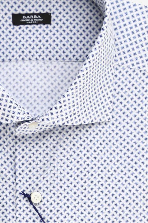 Men's Shirt Barba Regular Semi-plain 100% cotton collar French Long sleeve