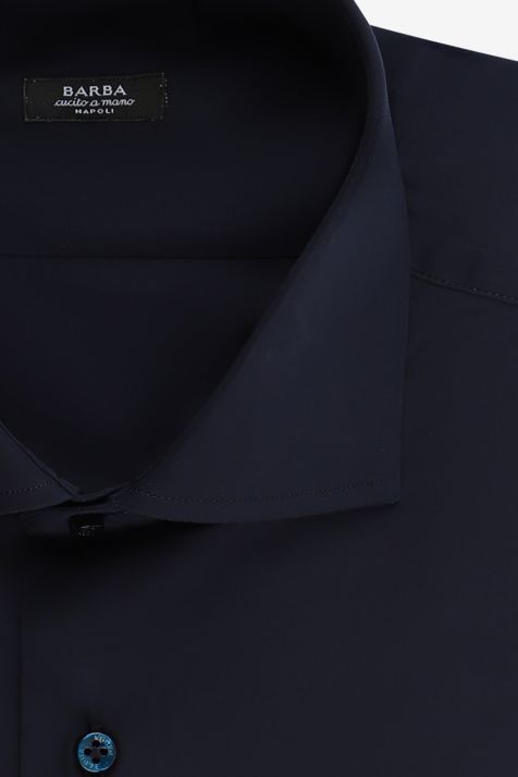 Men's Shirt Barba Regular Plain 100% cotton collar French Long sleeve