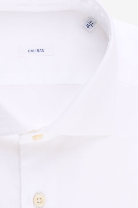 Camisa Hombre Caliban Slim Lisa 100% algodón cuello Francés Manga larga