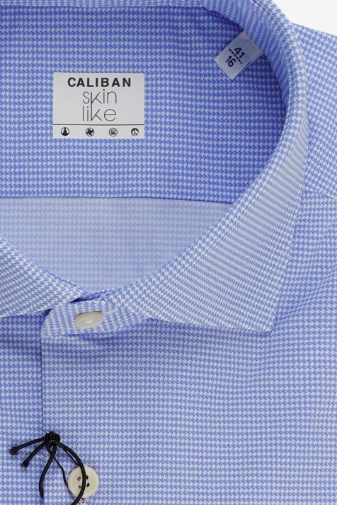 Chemise Homme Caliban Regular Partiellement  73% pa 27% ea col Italien Manche longue