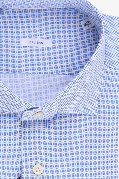 Camisa Hombre Caliban Regular Diseño  100% algodón cuello Francés Manga larga