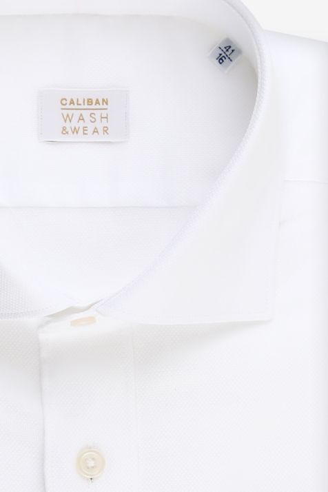 Chemise Homme Caliban Regular Sans Repassage Uni 97% coton 3% Dow XLA col Italien Manche longue