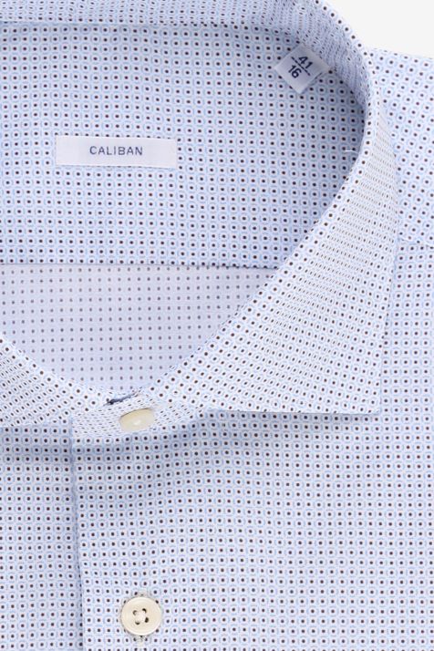 Camisa Hombre Caliban Regular Diseño  97% algodón 3% elastan cuello Francés Manga larga