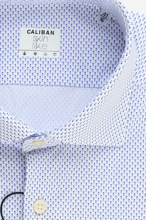 Men's Shirt Caliban Regular Semi-plain 73% pa 27% ea collar French Long sleeve