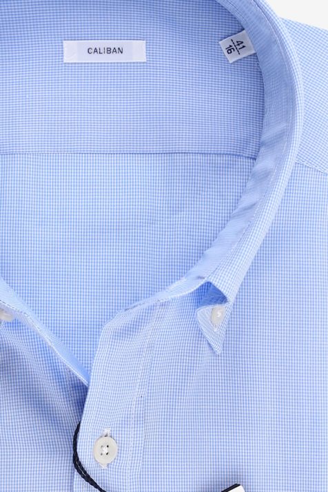 Hemd Herren Caliban Regular Halb Unifarben 100% Baumwolle kragen Button-Down Lange Ärmel
