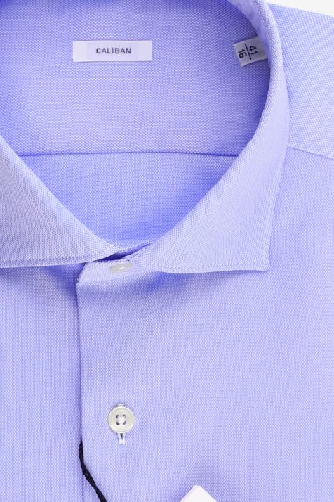 Chemise Homme Caliban Regular Uni 100% coton col Italien Manche longue