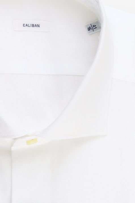 Camisa Hombre Caliban Regular Lisa 100% algodón cuello Francés Manga larga