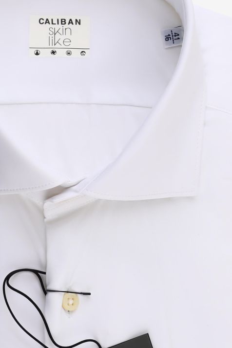 Chemise Homme Caliban Regular Uni 74% Polyamide, 26% Élasthanne col Italien Manche longue