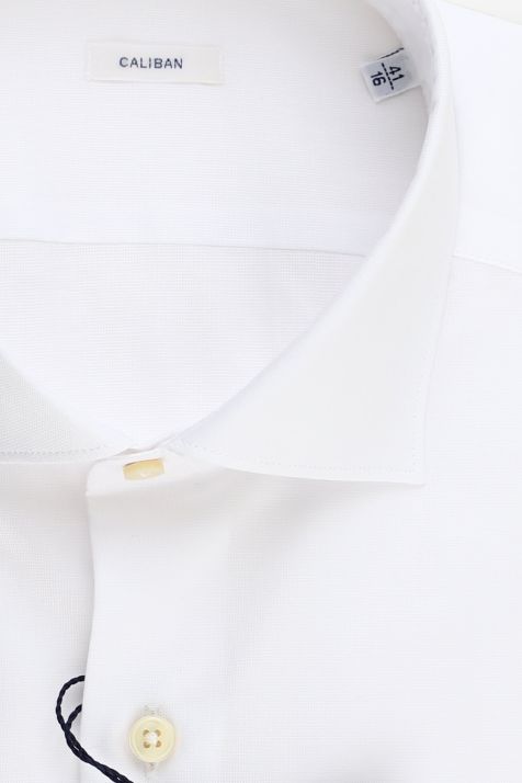 Men's Shirt Caliban Regular Plain 100% cotton collar French Long sleeve