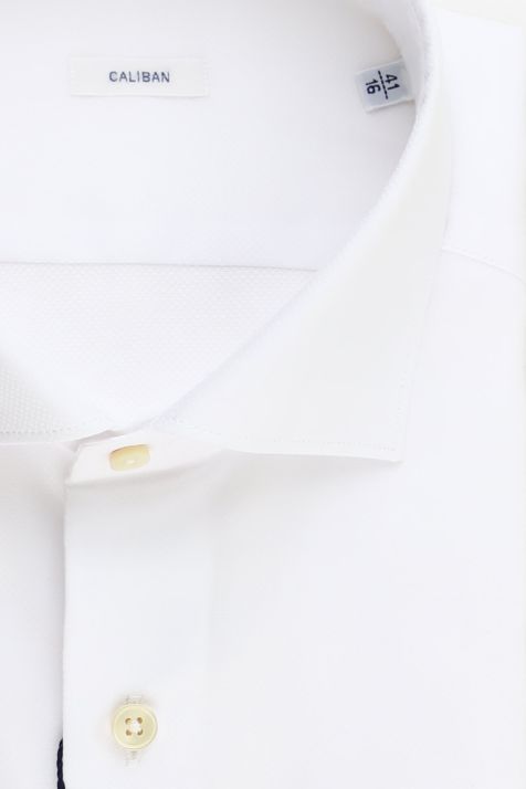 Camisa Hombre Caliban Regular Lisa 100% algodón cuello Francés Manga larga