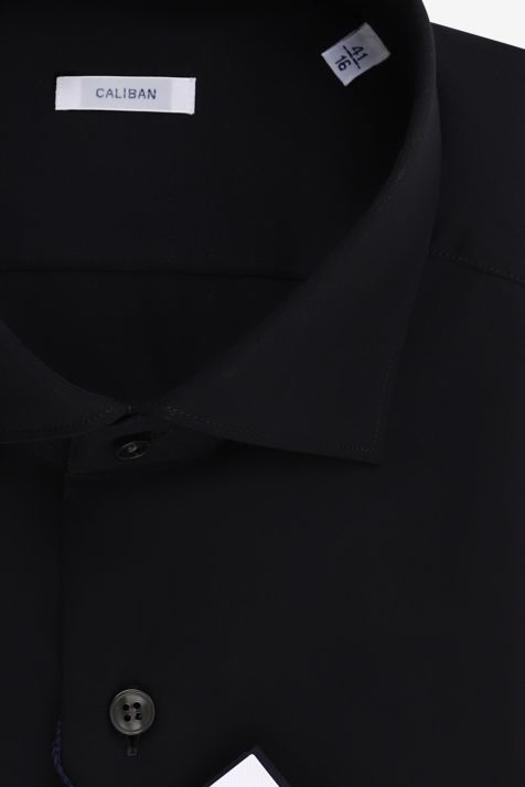 Men's Shirt Caliban Regular Plain 100% cotton collar French Long sleeve