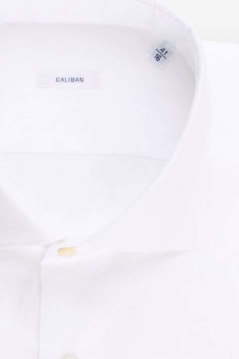 Men's Shirt Caliban Regular Plain 100% cotton collar French Long sleeve