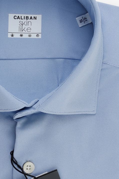 Men's Shirt Caliban Regular Semi-plain 85% poliammide 15% elastam collar French Long sleeve